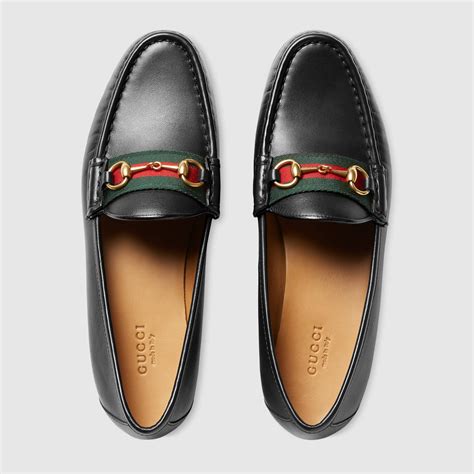 zwarte loafers dames gucci|gucci lace up loafers.